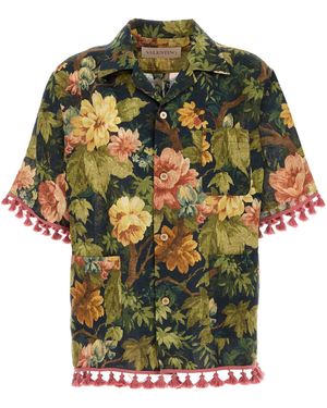 Valentino Garavani Printed Linen Shirt - Green