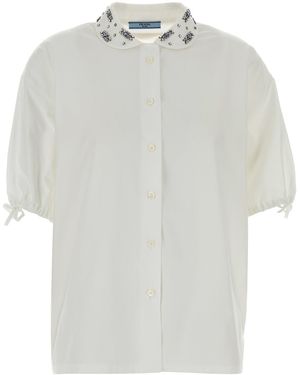 Prada Camicia in popeline bianco