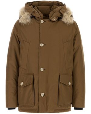 Woolrich Biscuit Cotton Blend Arctic Parka - Green