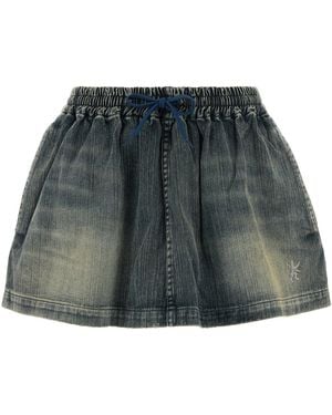 Balenciaga Denim Mini Skirt - Green