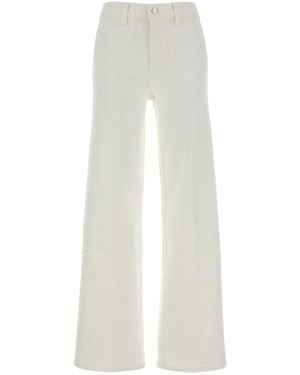 FRAME White Stretch Cotton Blend Le Slim Pant