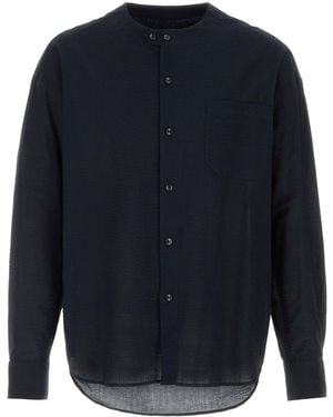 Giorgio Armani Midnight Seersucker Shirt - Blue