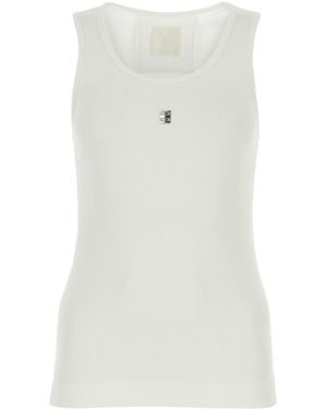Givenchy Stretch Cotton Tank Top - White