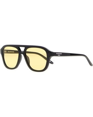 Balenciaga Black Acetate Pilot Daily Sunglasses - Multicolor