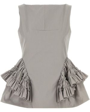 Dries Van Noten 02350-Casey 3305 W W Top - Gray