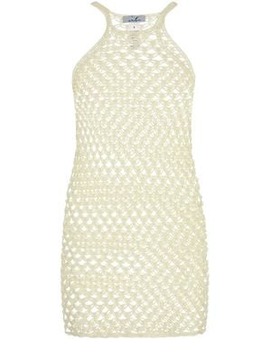 MY BEACHY SIDE Ivory Crochet Mini Dress - White