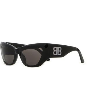 Balenciaga Occhiali da sole Signature Butterfly in acetato nero