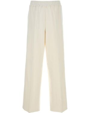 Jil Sander White Stretch Jersey Pant
