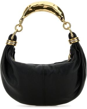 Chloé Black Leather Small Bracelet Hobo Shoulder Bag