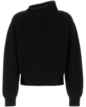 Jil Sander Black Wool Sweater