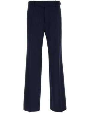 Dolce & Gabbana Navy Blue Wool Pant