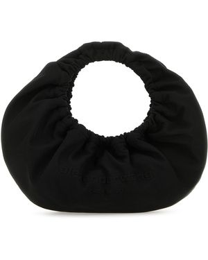 Alexander Wang Black Fabric Crescent Small Handbag