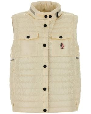 Moncler Cream Nylon Gumiane Down Jacket - Natural