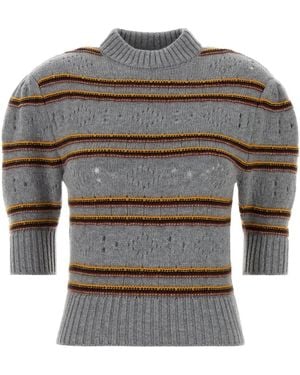 Marni Embroidered Cashmere Jumper - Grey