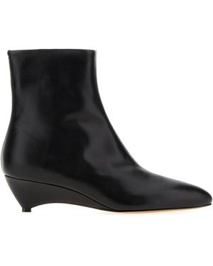 Jil Sander Stivaletti Arc in pelle nera - Nero