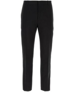 McQueen Classic Tailored Cigarette Trousers For - Black