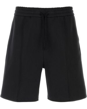 Valentino Garavani Black Jersey Bermuda Shorts