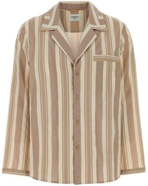 Saint Laurent Camicia in cotone ricamato - Neutro