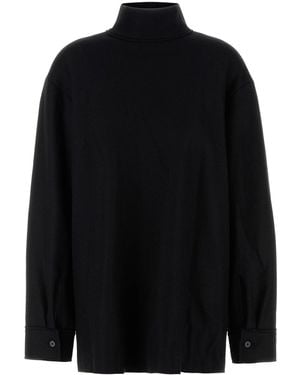 Jil Sander Wool Blend Blouse - Black