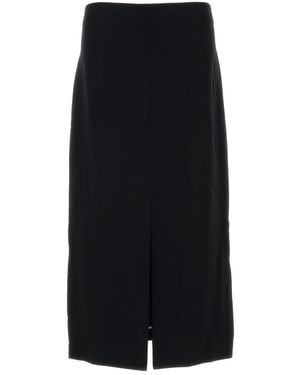 Carven Black Crepe Skirt
