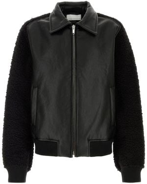 Random Identities Black Synthetic Leather Jacket