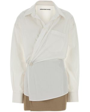 Alexander Wang White Poplin Mini Dress
