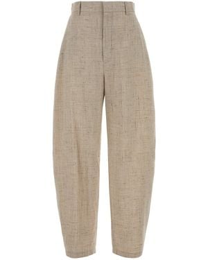 Moschino Melange Sand Jersey Wide-leg Pant - Natural