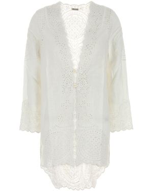 Bode Blusa Belvoir in lino bianco