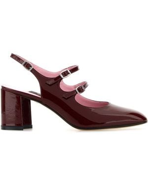 CAREL PARIS Burgundy Leather Banana Court Shoes - Brown