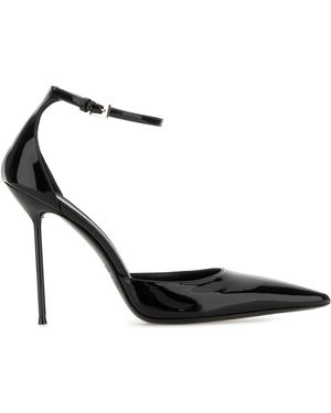 Paris Texas Black Leather Lidia Court Shoes