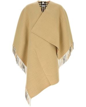Burberry Mantella in lana beige - Neutro