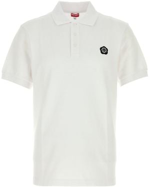 KENZO Gots Boke Flower 2.0 Crest Slim Polo - White