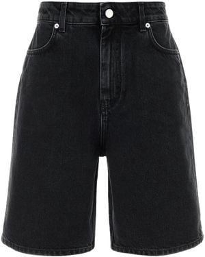 Loulou de Saison Black Denim Isu Bermuda Shorts