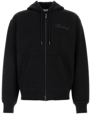 Burberry Felpa in cotone stretch nero