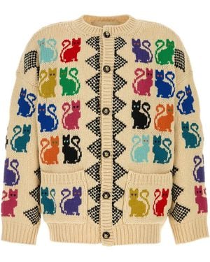 Valentino Garavani Cream Wool Cardigan - Multicolour