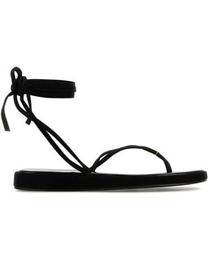 Tory Burch Suede Capri Sandals - White