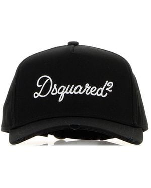 DSquared² Black Cotton Baseball Cap