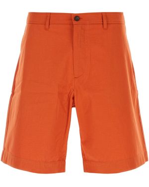 Maison Kitsuné Dark Orange Cotton Bermuda Shorts