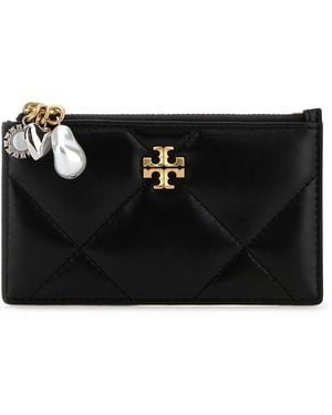 Tory Burch Black Leather Kira Card Holder