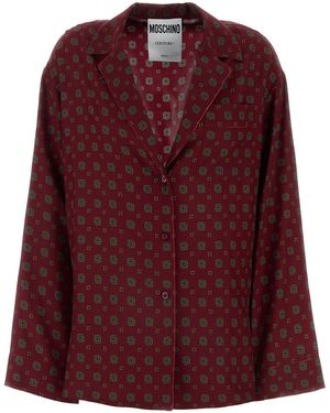 Moschino Camicia in seta stampata - Viola