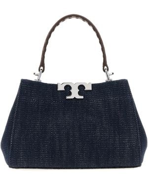 Tory Burch Denim Mini Eleanor Handbag - Blue