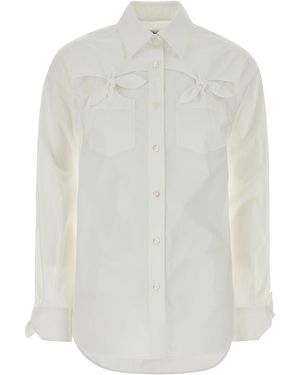 Moschino White Stretch Poplin Shirt