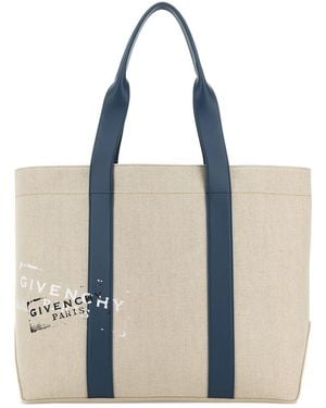 Givenchy Borsa shopping in tela sabbia - Nero