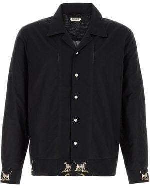 Bode Black Poplin Pointer Shirt