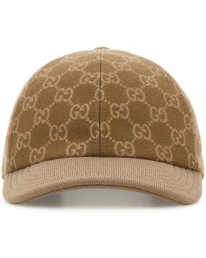 Gucci Cappello da baseball in lana ricamata - Neutro