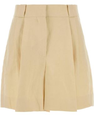 BLAZE Shorts in misto lino giallo pastello - Neutro