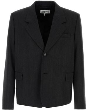 Loewe Giacca in lana antracite - Nero
