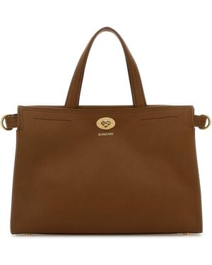 Burberry Carmel Leather Small Cotswolds Handbag - Brown