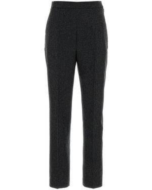 Jil Sander Dark Gray Wool Pant - Black