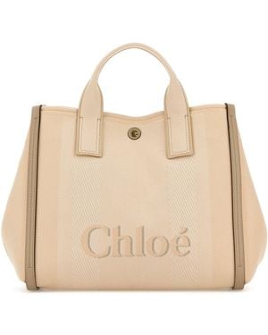 Chloé Borsa shopping Chloé Carry in tela multicolor - Neutro